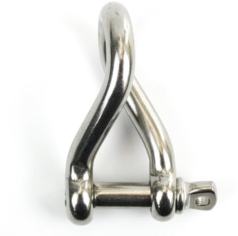 DAUMLINK® 2 grilli tondi, materiale in acciaio inox A4/Aisi 316 (2 pezzi) come connettore di catene o lampade ad occhielli (8 mm)