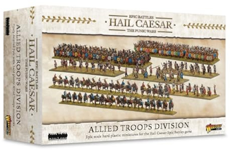 Warlord Games Allied Troops Division – Epische Skala Kunststoff-Miniaturen für Hagel Caesar Hochdetaillierte Punic Wars Ära für Tisch-Kriegsspiele