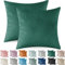Ystyle Copricuscini di Natale 45x45 Divano Camera da Letto Cuscini Arredo Fodere Arredamento Casa Federe Moderni Morbido Resistente in Velluto con la Cerniera Invisibile 2 Pezzi, Verde Scuro
