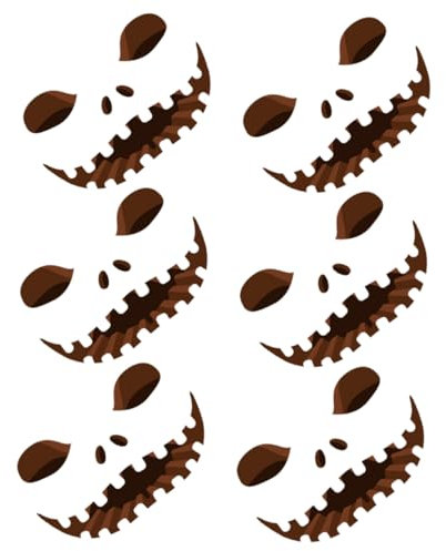 CAXUSD Halloween-kürbis-aufkleberrolle 6 Blatt Set Mit Lächelnden Kürbis-aufklebern Für Kühlschrank-wanddekoration