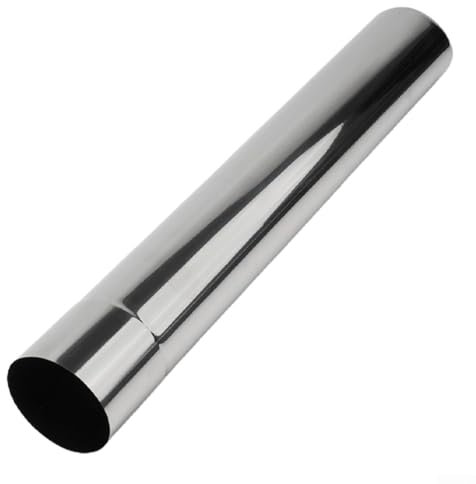 FACULX Rivestimento per canna fumaria in acciaio inox, rivestimento per canna fumaria in acciaio inox, tubo rigido in acciaio inox, resistente tubo per canna fumaria, diametro 5-7,6 cm (40 cm)