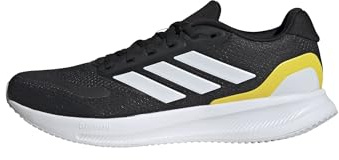 adidas Homme RUNFALCON 5 Running Shoes, Core Black/Cloud White/Yellow, 50 2/3 EU