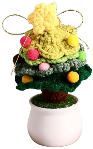 Albero di Natale lavorato a maglia all'uncinetto albero di Natale festivo ornamento all'uncinetto decorazione a maglia all'uncinetto albero di Natale portatile decorazione di Natale lavorata a