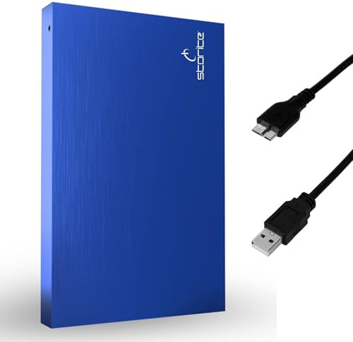 Storite 2.5 Ultra Slim Portable External Hard Drive 120GB HDD Backup Storage with USB 3.0 Fast Data Transfer Compatible for PC, Mac, Window, Gaming Console, Laptop and Desktop (Blue)