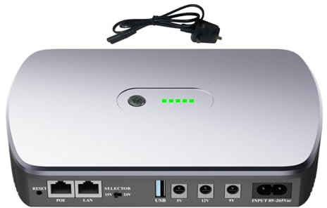 Alimentation sans Interruption, Batterie De Secours du Routeur 8 800 MAh, Protection Contre Les Surcharges UPS, Capacité De Sauvegarde De 8 800 MAh, 186x114x37mm, pour Routeur, Modem, Caméra Sécurité