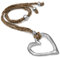 VLNET Vestopazzo collana pendente a forma di cuore realizzato in alluminio 100% riciclato. Filo di seta grezza. Lunghezza filo 50 cm. Nickel tested. Lavorazione artigianale