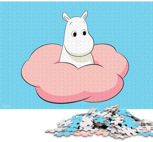 Moomin Holzpuzzless Für Erwachsene 1000 Teile Wohnkultur Lernspiel Family Challenging Games Geburtstagsgeschenk Stress Relief Toy 1000pcs (75x50cm)