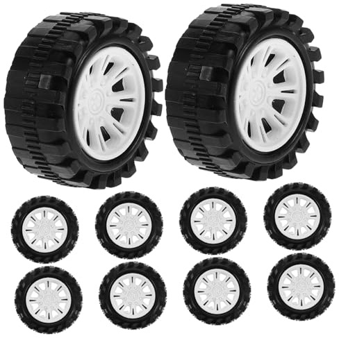 QUMIIRITY 10 Stück Rc Autoreifen 2,5x51mm Ersatzräder aus Bruchfestem Material Langlebige Selbstgemacht Räder für Ferngesteuerte Spielzeugautos und Modellfahrzeuge Abnehmbare Ersatzräder