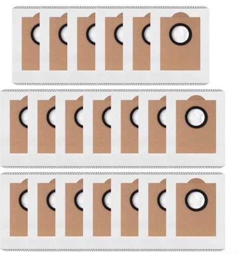 Lot de 20 sacs à poussière pour aspirateur robot Lefant M3/M3 Max, sacs à poussière de grande capacité avec col ferme, recharges de sacs à poussière pour nettoyeurs