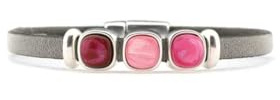QOSS Armband PUCK grau bordeaux Serie