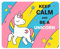 Einhorn-Mousepad Keep Calm and be a Unicorn I 24 x 19 cm I Tapis de Souris Mignon Plat rectangulaire antidérapant avec Motif Licorne I dv145