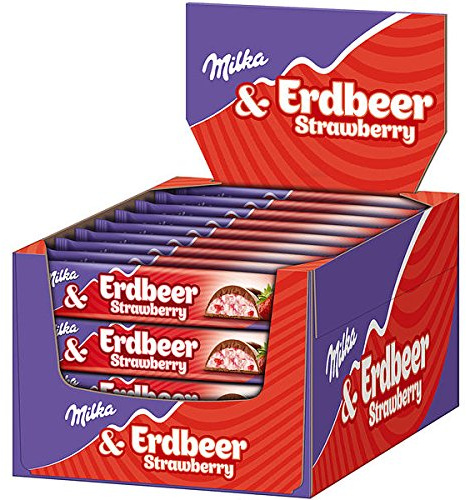 Milka Riegel Erdbeer, 36 Pack, 36 x 36.5g Riegel