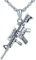 Yumilok 925 Sterling Silber Pistole Armee Gewehr Anhänger Halskette Kette mit Anhänger für Jungen Mädchen