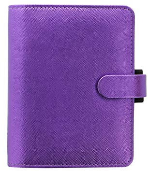 Filofax Pocket Saffiano Organiser Metallic Violet
