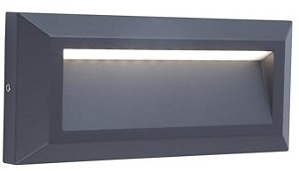 LUTEC LED-Außenwandleuchte Helena aus Aluminium, moderne Wandlampe in Anthrazit, für div. Eingangsbereiche,Außenlampe 11 Watt,450LM, 4000 Kelvin