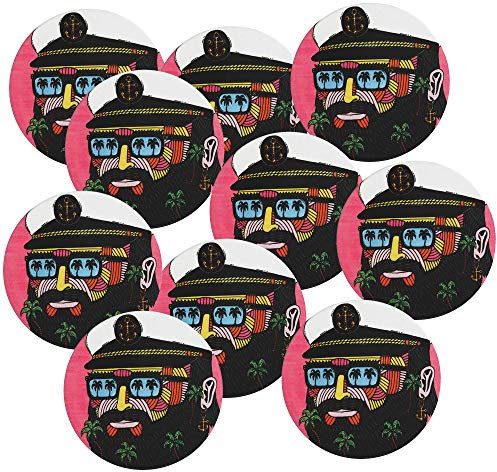 10er SET Maxwell & Williams DU0190 MULGA Untersetzer rund, 10,5 cm, Captain (Kapitän), Keramik - Kork