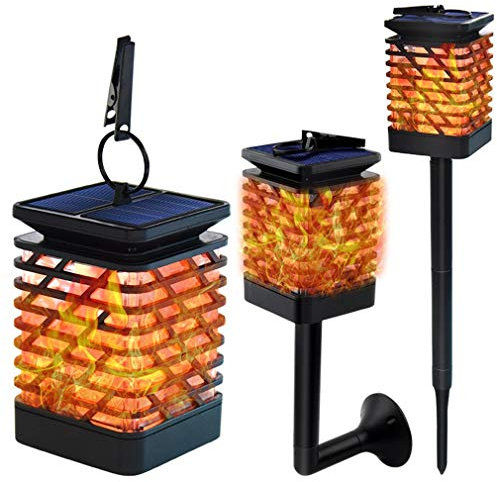 1Pc Solar Außenleuchten 12 LED Flackernde Flammen Taschenlampe Wasserdichte Landschaftsleuchte Auto Ein/Aus Wegeleuchten