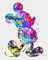 LukFun Bricolage Peinture à l'huile Peinture par Numéros Kits pour Adultes et Enfants Débutants, Animaux Colorés Peinture sur Toile 40 x 50 cm, Color Mouse - Sans Cadre