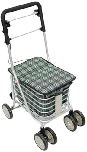 Carrito compra andador con asiento y frenos carrito andador ancianos