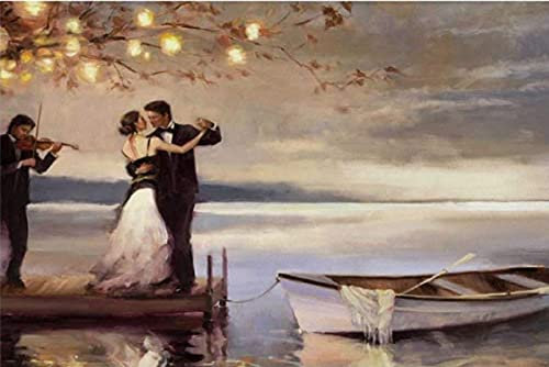 RUIYANMQ Holzpuzzle 1000 Stück Jack Vettriano Twilight Romance Replica Puzzles Lernspielzeug Für Erwachsene Geburtstagsgeschenk Zy150Tm