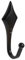 Pair Of Metal Tieback Hooks For Curtains (Black (Diamond))