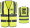 21 couleurs Gilets haute visibilité imprimés personnalisés Fermeture à glissière avec poches LOGO Gilet de sécurité réfléchissant haute visibilité personnalisé Gilet de sécurité EN20471 de classe 2