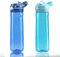 DEART 2-Pack 750ml blau&Himmelblau Wasserflasche mit Griff, BPA frei, automatische Gießwasserflaschen, Einhandbedienung, schnell ohne Stroh, einfach für Outdoor-Sportarten, Büro, Turnhalle etc.