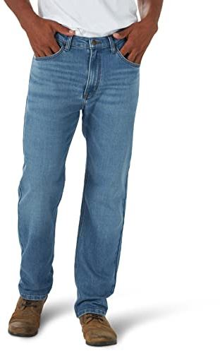 Wrangler Pantalones de Mezclilla de Ajuste Regular para Hombre, Naval, 34W x 29L