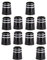 Harilla 12 Pieces Golf Iron Ferrule Fit 0.355'' Tapered Steel Shaft Iron Wedge Plastic Ferules, Black