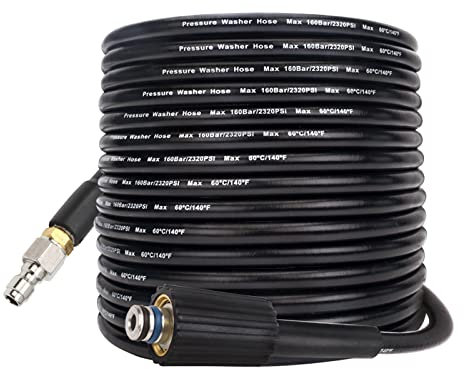 Manguera de repuesto para hidrolimpiadora 10 m * 160 bar, compatible con limpiadoras de alta presión Lavor Super Wash 160…