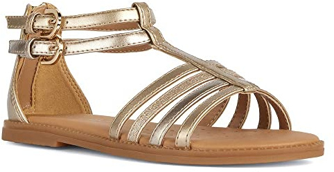 Geox Fille J Karly Girl Sandal, Platine, 36 EU