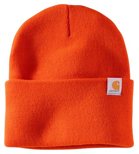 Carhartt Bonnet en Tricot pour Homme 104597, Orange Vif, Taille Unique