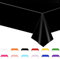 POPOYU Black Party Table Cloth,Large Black Table Cover,137 * 274cm BlackParty Tableware BlackTable Cover Black.Tablecloth for Kids Adults Halloween Birthday Wedding Party SuppliesTable Decoration