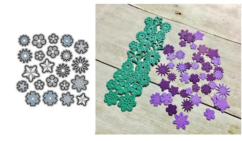 Sredwtk Mini Blumen Set Stanzschablonen Blumen Cutting Dies,DIY Cutting Dies Geburtstag Papierbasteln Schablonen für Scrapbooking, Fotoalbum, Karte, Papier Dekoration, Geschenk