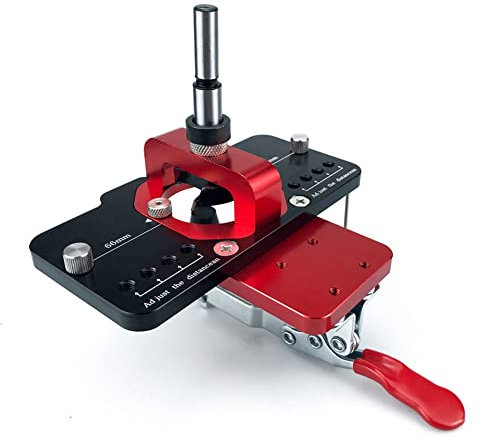 Anlayliay 35Mm Hinge Boring Jig Woodworking Hole Drilling Guide Locator with Fixture Hole Opener Template Door Cabinets