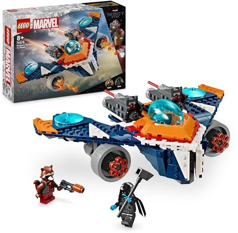 LEGO Marvel Rockets Raumschiff vs. Ronan, Set mit baubarem Raumschiff, Superhelden-Spielzeug aus Guardians of The Galaxy mit Figuren, Geschenk für Jungs und Mädchen ab 8 Jahren 76278