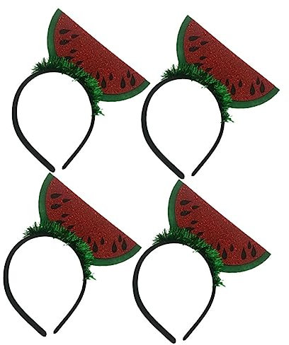 Beavorty 4 Stück Haarreifen Mit Wassermelonen-design Stilvoller Kopfschmuck Haar-accessoires Für Partys Haarbänder Mit Wassermelonen-design Haarreifen Für Frauen