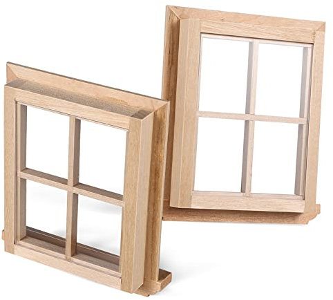 Toyvian 2pezzi Cornici Finestra Miniatura Legno Per Case Delle Bambole Decorazioni Chic E Accessori Per Mobili Miniatura Per Diy E Regali