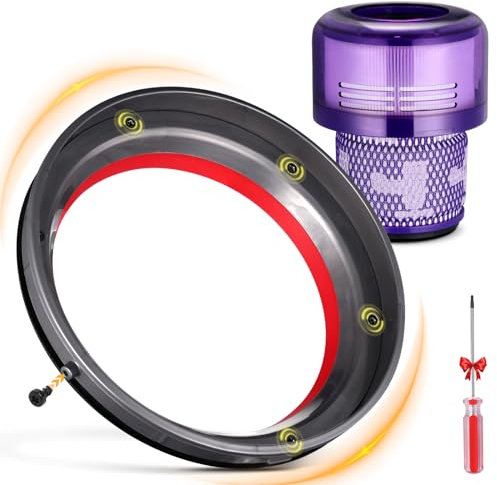 Upgraded Dust Bin Sealing Ring Compatible with Dyson Outsize Series for V11/ Plus/Absolute/Absolute Extra/Total Clean/Origin Models Canister Vacuum Cleaner Replacement Parts with HEPA Filter