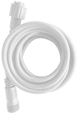 hellum System Profi Zuleitung 3m weiß für Lichterkette außen verlängerbar | Anschlusskabel außen 300cm für Lichterketten außen verlängerbar, Kabel mit Stecker weiß outdoor für Weihnachten 151169