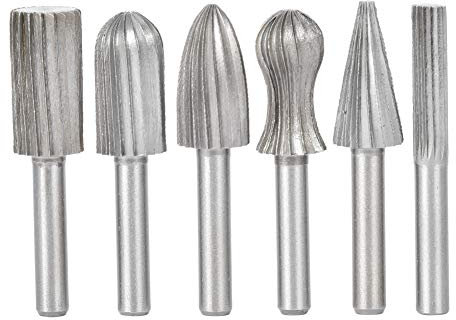Broca de Lima Giratoria, Limas Rotativas de 6 Piezas, Brocas de Lima de Perforación Giratorias de Acero para Rodamientos, Cuchillo de Grabado, Perforación de Trabajo (6 limas