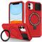 Kainevy für iPhone 11 Hülle Magnetisch mit Kameraschutz und Ring Ständer, Kompatibel mit MagSafe, Militär Grade Stoßfest Handyhülle iPhone 11 Silikon Schwarz Ästhetisch Case Dünn (Rot)