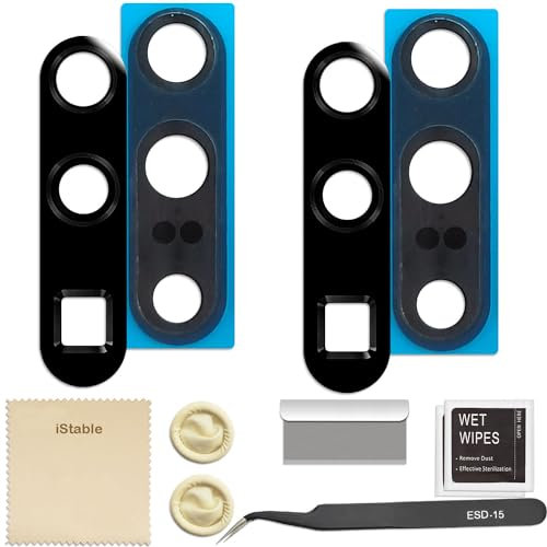 iStable 2er-Pack Kamera Glas Kompatibel mit Huawei P30 Pro Kameraglas Linse Ersatz Original vollständiges Reparatur-Ersatzset mit Werkzeugen