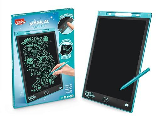 Maped Creativ Magical Board Maxi – LCD-Zeichentablett mit 30,5 cm (12 Zoll) Display + Eingabestift – leicht und einfach zu transportieren, unendlich löschbar – Kreativspaß ab 4 Jahren