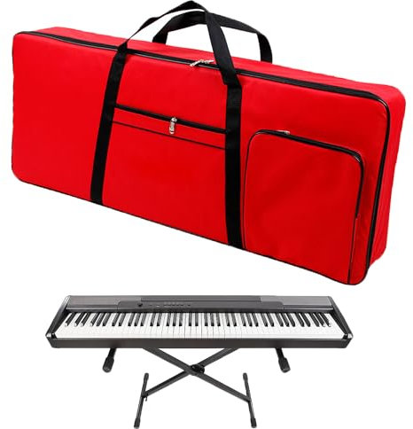 WSNDM 61 Key Keyboard Tasche Electric Keyboard Piano Soft Bag Portable, Tasten Tragbar Keyboard Tasche Gepolstert, 420D Oxford Cloth mit Side Handles, Elektronische Orgel, Wasserdicht, Stoßfest