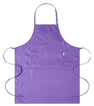 Zihuatailer lila Schürze für Damen mit Taschen, leichte und verstellbare Damenschürze
