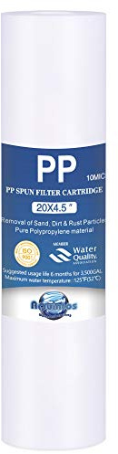20 Zoll BIG Blue Jumbo Polypropylen Sedimenfilter Sandfilter Vorfilter Partikelfilter Brunnenfilter Pressfilter Ersatzfilter PP BB20 20 x 4,5 Zoll 1 Mikron
