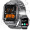Military Smart Watch for Men with LED Flashlight 3ATM Waterproof 1.96 Big Screen Rugged Tactical Smartwatch with Call Sports Fitness Tracker with Heart Rate Sleep Monitor for iPhone Android (Black)