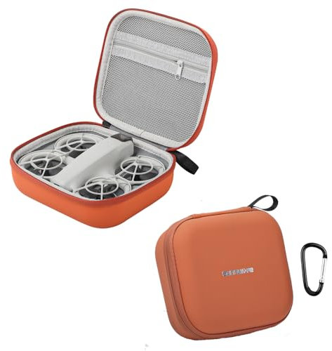 JXAXD Tasche für DJI Neo Drone Zubehör, Tragbare Reisetasche Hartschale für DJI Neo Drohne Aceessories, Orange