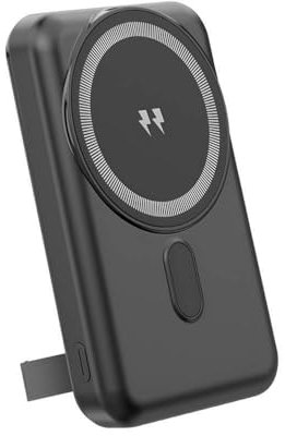 TecnoOdino Magsafe Power Bank, Qi2 Magsafe Powerbank 10000mAh, 15W Batteria Esterna Wireless Magnetica, Mini Power Bank USB-C PD 22.5W Carica Veloce, Batteria Esterna per iPhone 16/15/14/13 (Nero)